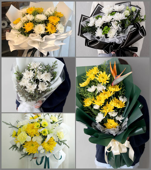 河南郑州新密市曲梁乡张湾村白事花束代送